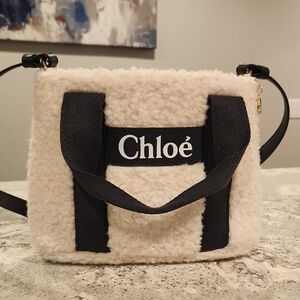 Chloe Teddy Cream and Naxy Fleece Handbag